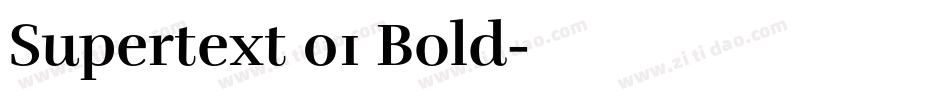 Supertext 01 Bold字体转换